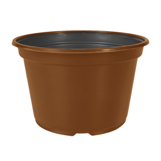 Round Pot HC Companies 9" x 6.25" Mum Pot Terra Cotta/Black PALLET