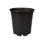 Round Pot HC Companies 1 Gallon Squat Coex w/TagSlot Black