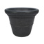 Terrazzo Round Rim Pot - Black Granite